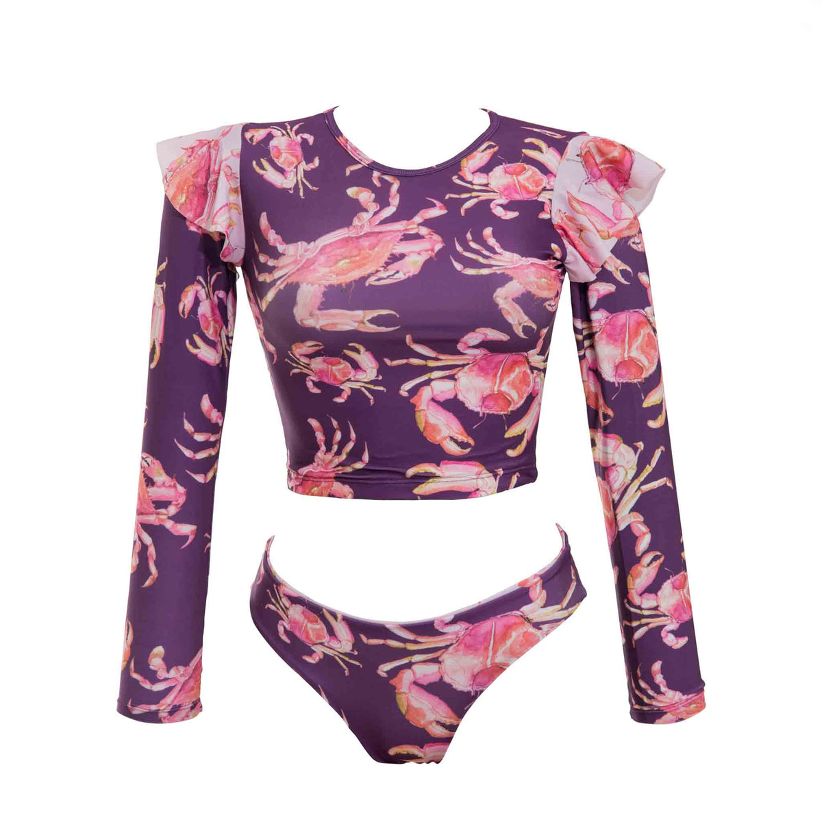 Crab Rash Bikini Girl PinkpineappleBeachwear